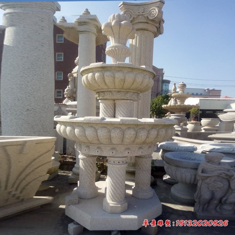 欧式喷泉雕塑，公园景观石雕