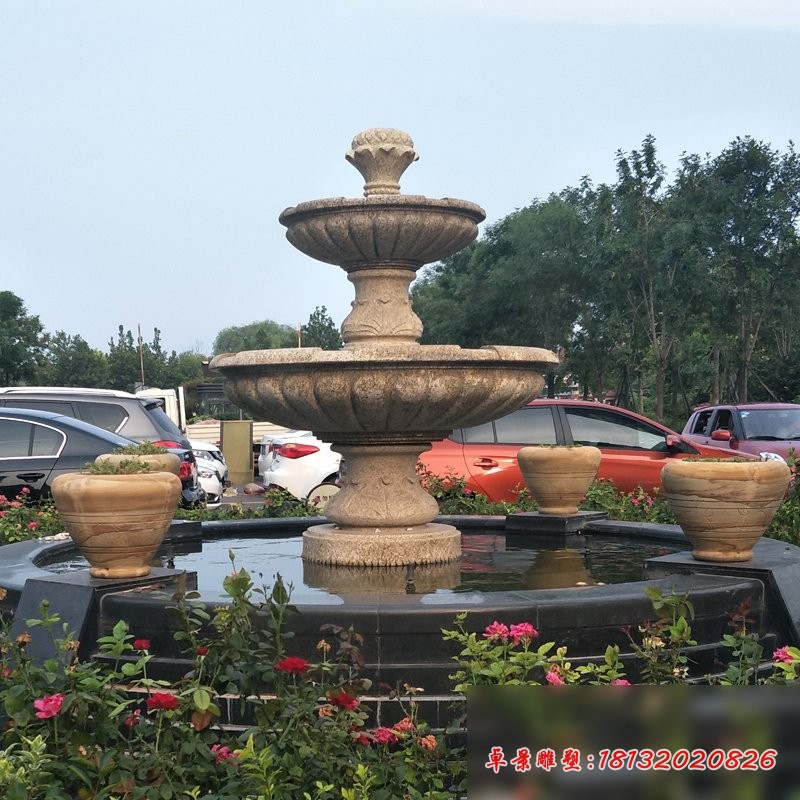 欧式喷泉雕塑，广场石雕喷泉