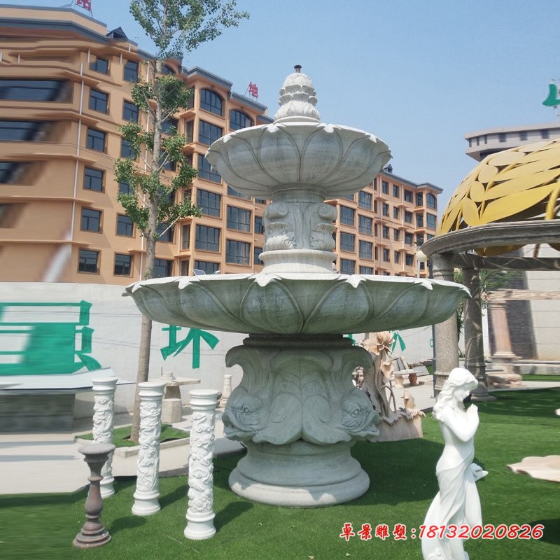 欧式喷泉雕塑，小区景观石雕