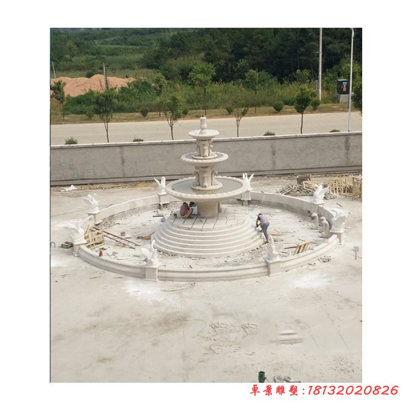 喷泉石雕，广场欧式大理石喷泉