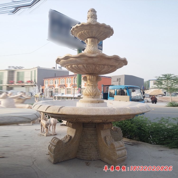 喷泉石雕，欧式喷水盆石雕
