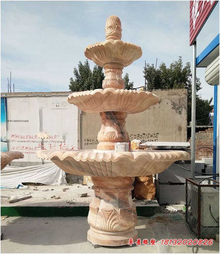 喷水盆石雕，公园景观喷泉石雕 