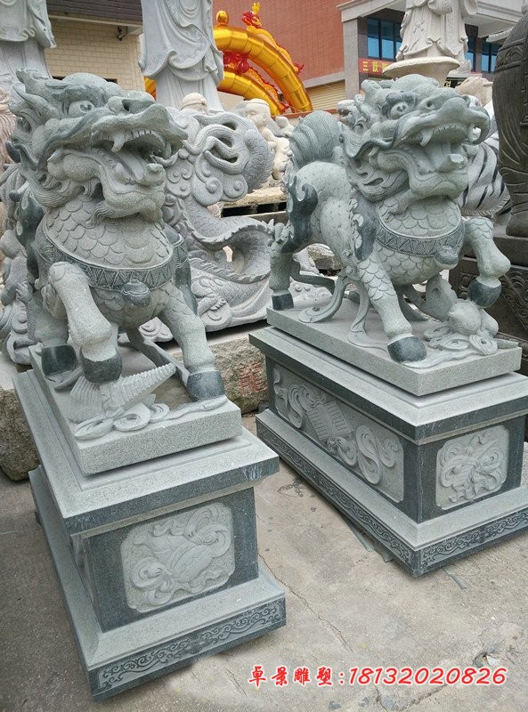 麒麟雕塑大理石古代神兽石雕 