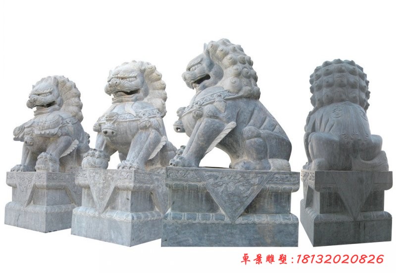 青石北京狮雕塑,门口看门石狮子