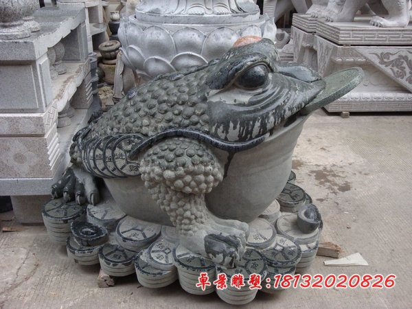 石雕金蟾青石招财金蟾雕塑