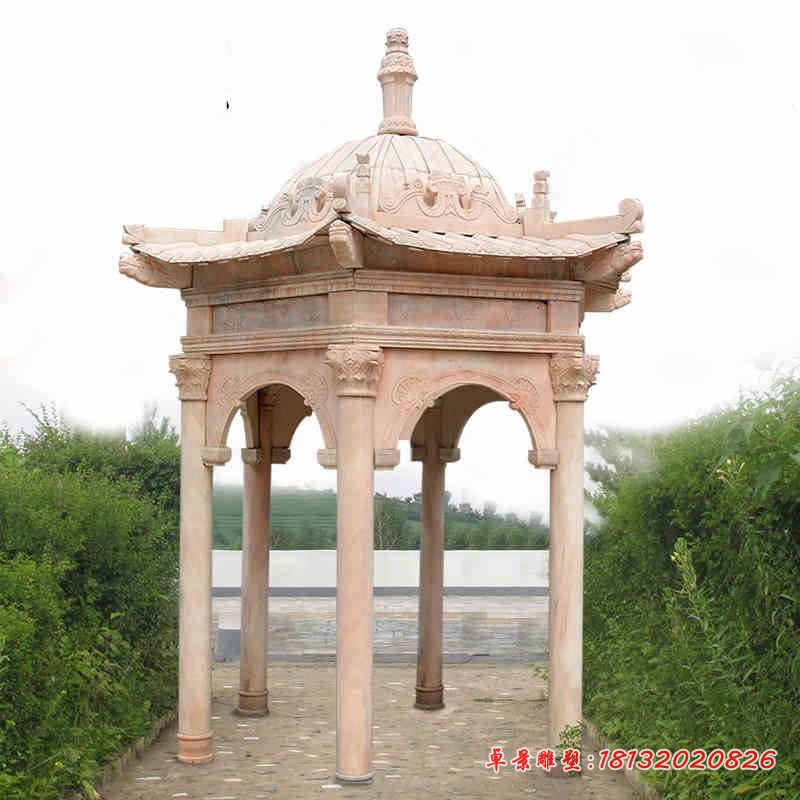 石雕凉亭，公园景观石雕
