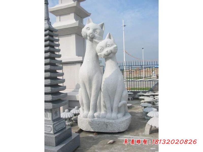 石雕猫,大理石动物雕塑