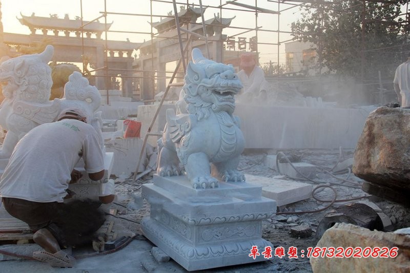 石雕貔貅大理石貔貅雕塑[1]