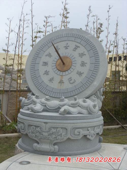 石雕日晷，青石日晷