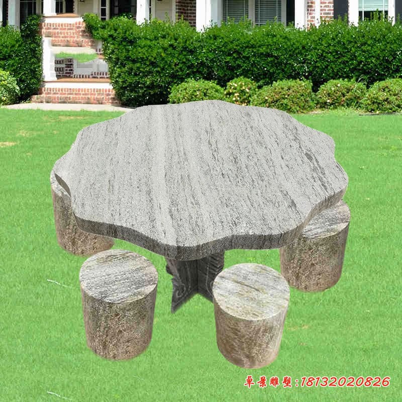 石桌椅，公园桌凳石雕