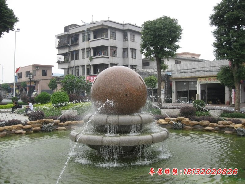 双层风水球石雕大理石公园风水球雕塑