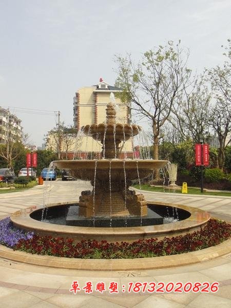 双层花岗岩喷泉雕塑小区喷泉石雕