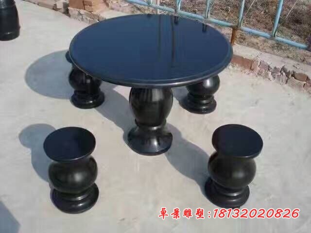 水磨石桌石凳，圆桌圆凳 