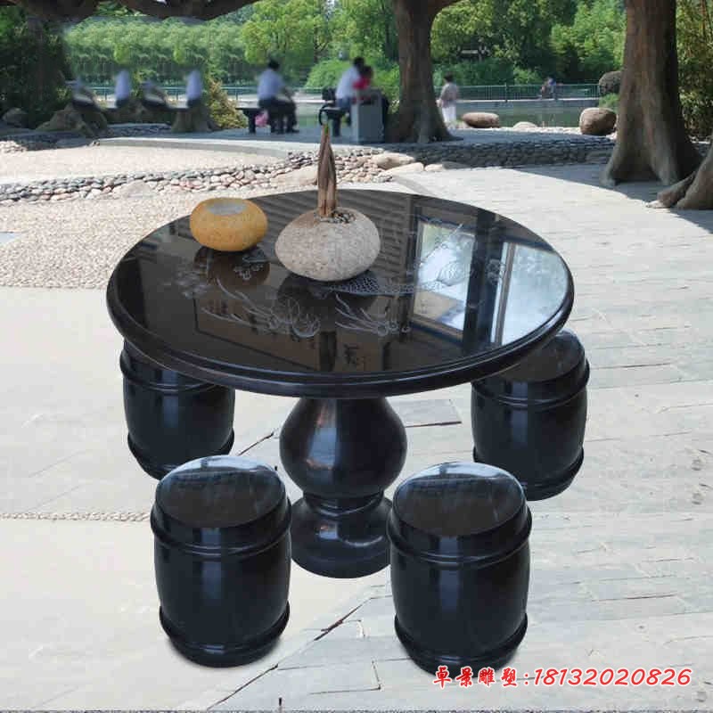 水墨石桌石凳，公园石桌椅