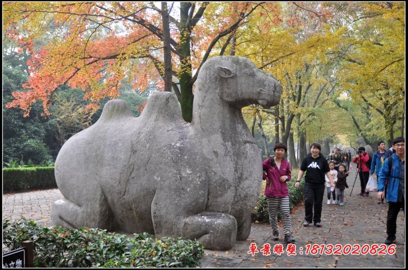 抽象骆驼石雕公园动物石雕 