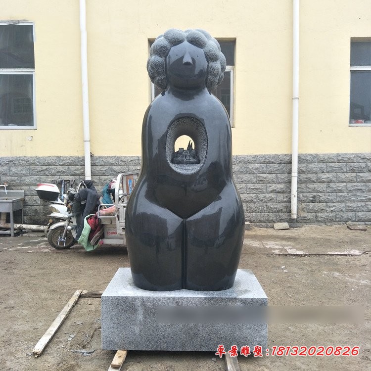 抽象女人石雕，公园景观石雕