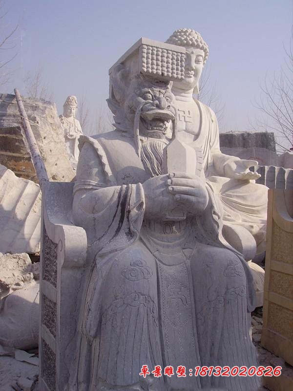 大理石龙王雕塑  神像石雕