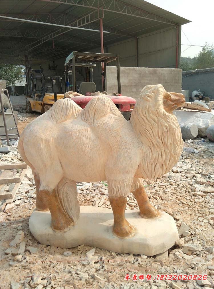 大理石骆驼石雕公园动物石雕