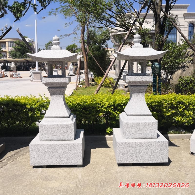 宫灯石雕，公园大理石灯雕塑 