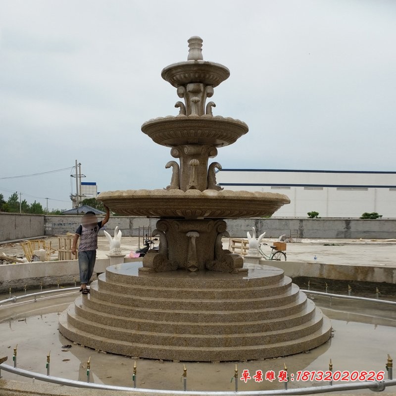 广场石雕喷泉，欧式喷水盆 