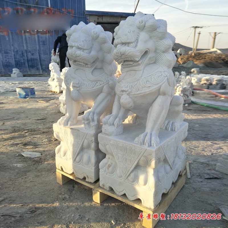 汉白玉狮子，小型石狮子 (3)