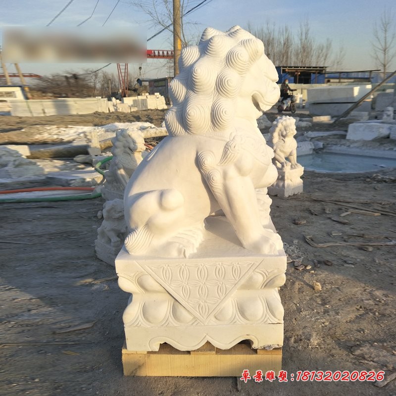 汉白玉狮子，小型石狮子 (4)