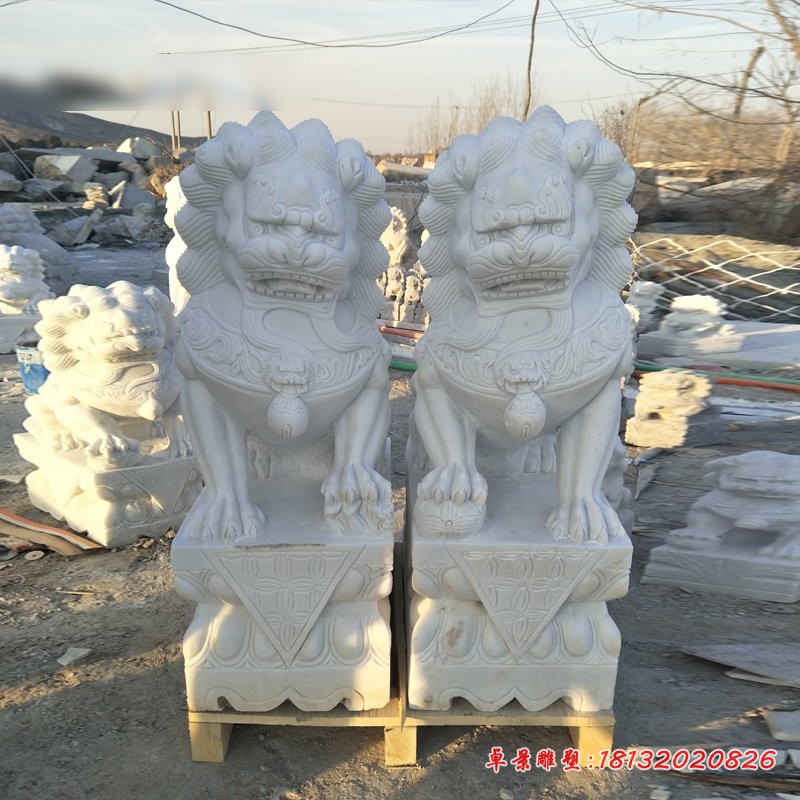 汉白玉狮子，小型石狮子 (5)