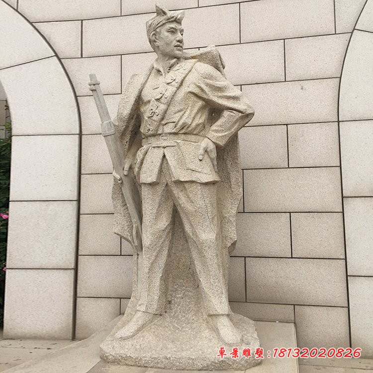 抗战时期人物石雕，纪念石雕 