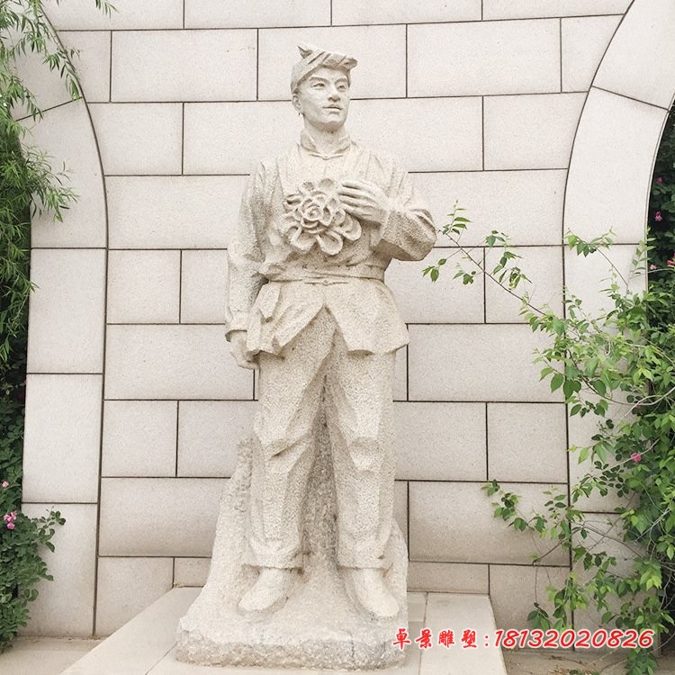 抗战时期人物石雕，纪念石雕 