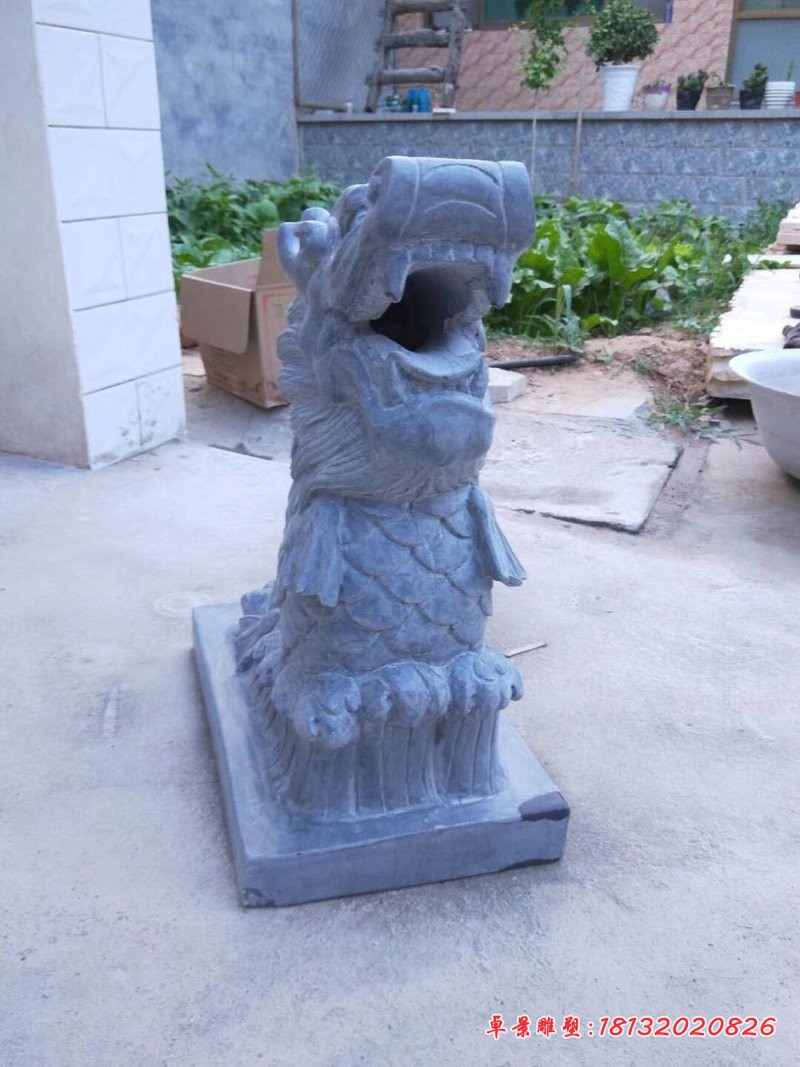 青石仿古螭吻石雕