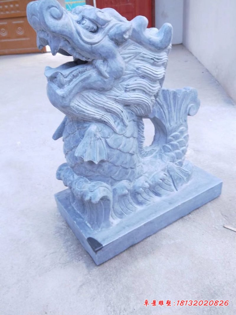 青石仿古螭吻石雕