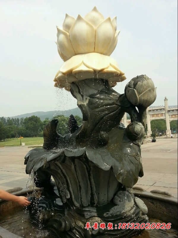莲花喷泉石雕广场景观石雕