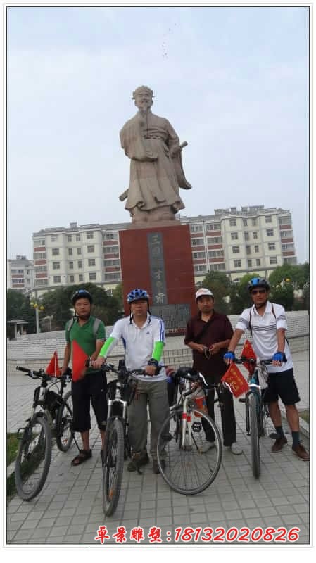 鲁肃石雕广场古代名人石雕