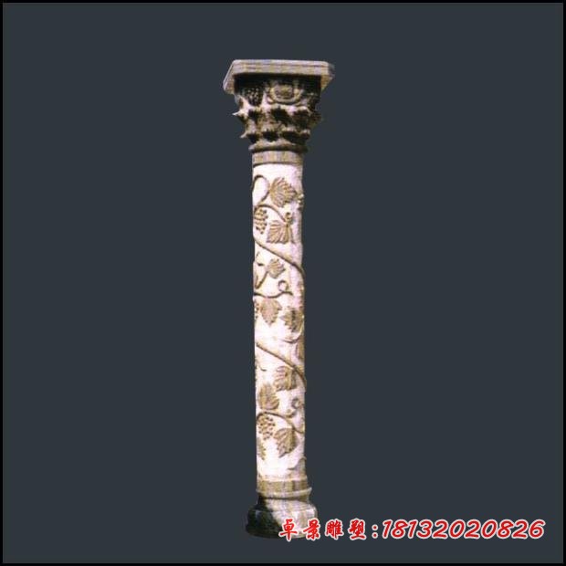 罗马柱石雕，大理石罗马柱 (1)