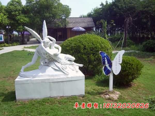 丘比特和普赛克石雕，西方人物石雕