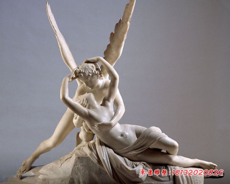 丘比特与普赛克石雕 西方人物石雕