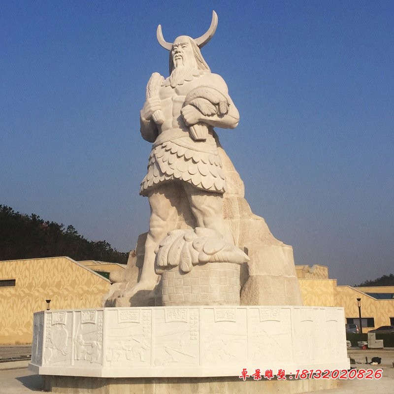 神农石雕，炎帝石雕，神话人物石雕 
