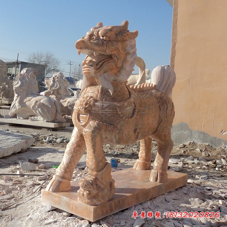 神兽石雕，招财镇宅麒麟石雕 (5)