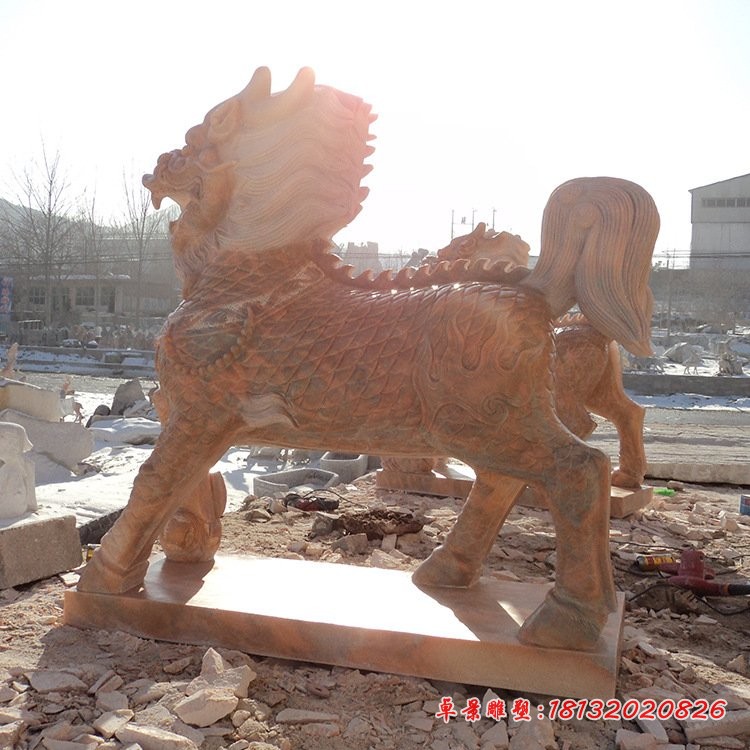 神兽石雕，招财镇宅麒麟石雕 