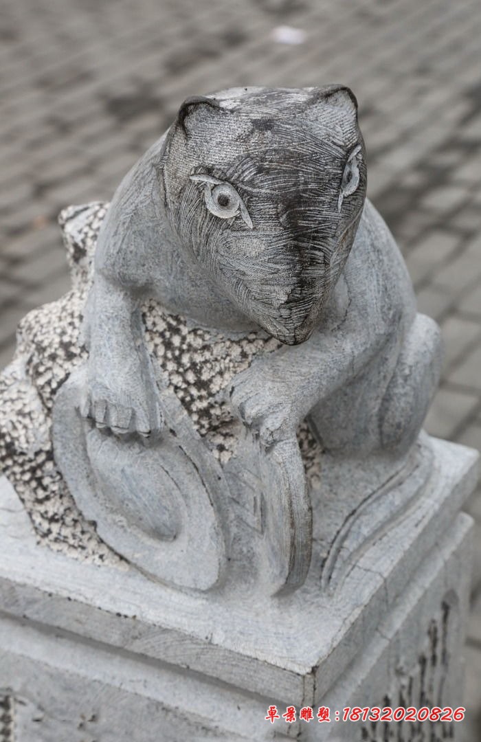 十二生肖石雕  公园大理石动物雕塑 (3)