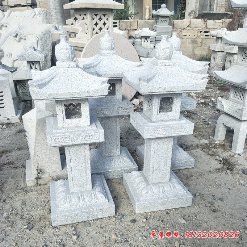 石灯雕塑，园林景观石雕 