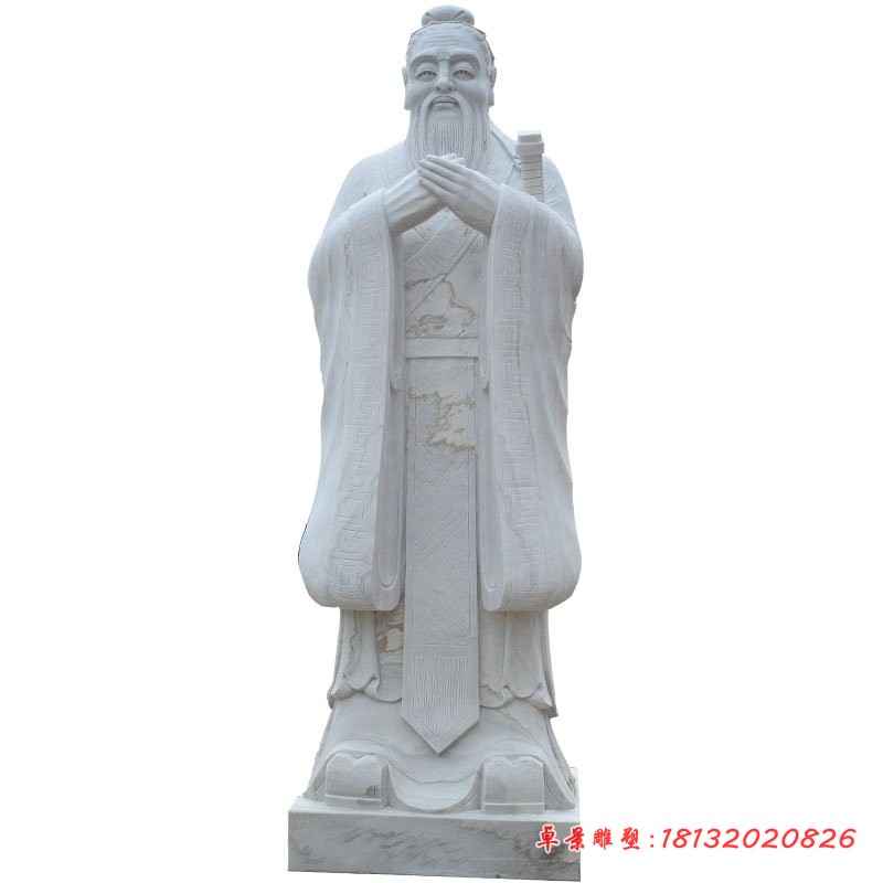 石雕孔子，广场名人石雕