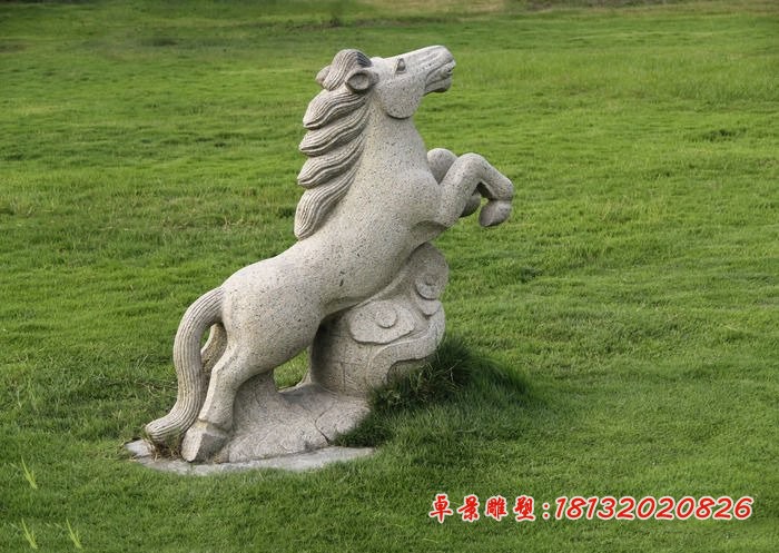 石雕马 动物石雕 公园景观石雕