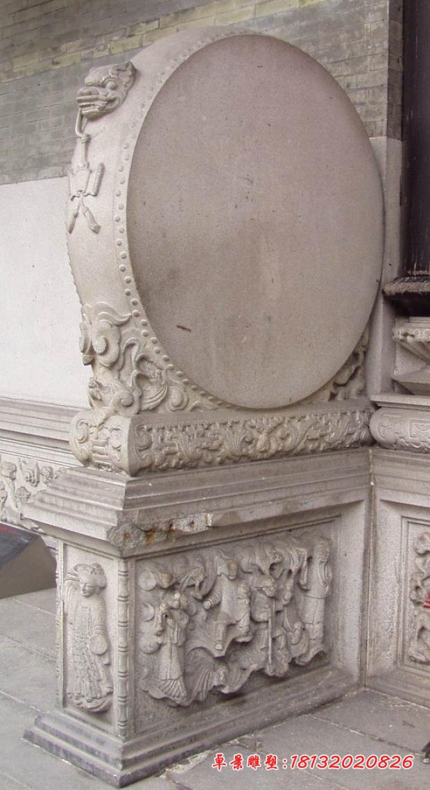 石雕门鼓，仿古抱鼓石