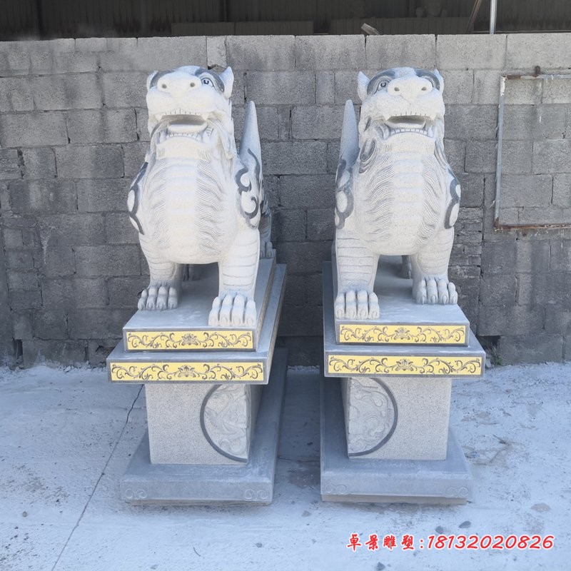 石雕貔貅，大理石古代神兽 