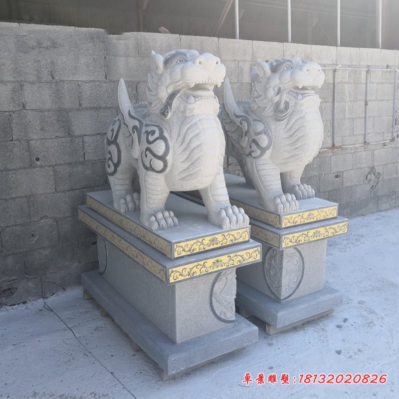 石雕貔貅，大理石古代神兽