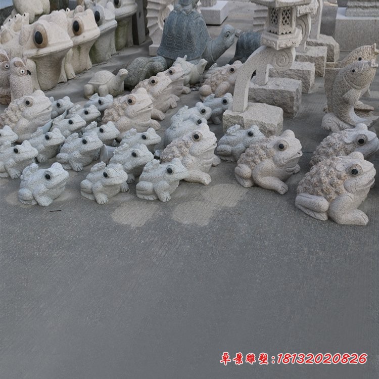 大理石青蛙石雕  公园动物石雕