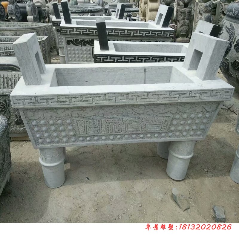 大理石寺庙香炉 普度众生香炉石雕