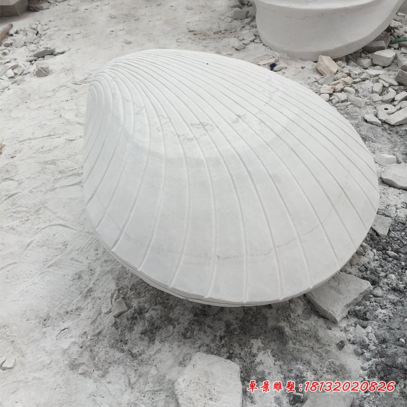 汉白玉贝壳石雕  公园景观石雕 