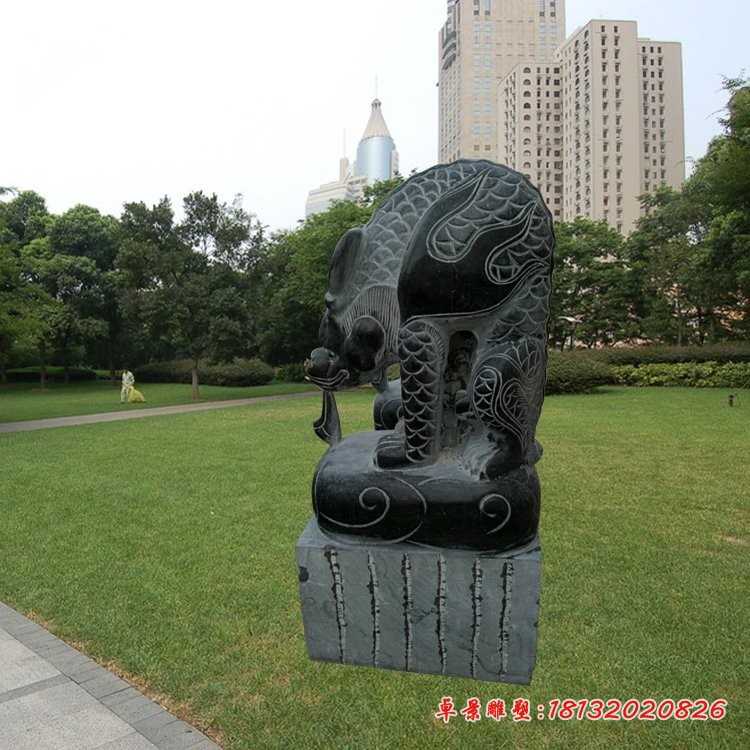 避水兽石雕 门口古代神兽石雕 
